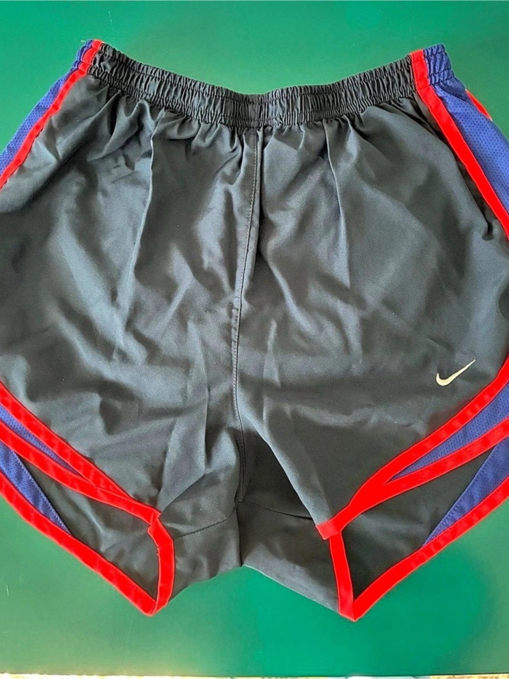 Nike Dri-FIT Athletic Shorts Black & Blue Size Small